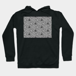 Continuous Flower Line Pattern Hoodie